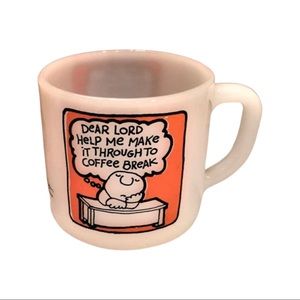 Federal White Milk Glass Ziggy Mug